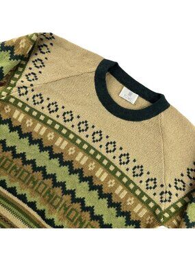Tumi Alpaca Southwest Aztec Multicolored Sweater • Small